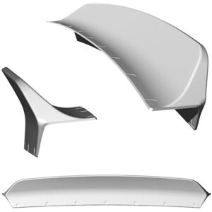 Clinched Flares Ducktail Trunk Spoiler