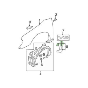 Mitsubishi OEM 63974B Side Skirt Clip