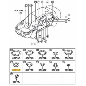 Mitsubishi OEM 65974D 60.5mm Steel Plug