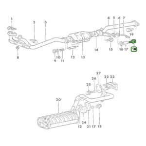 Mitsubishi OEM Exhaust Hanger (D) Bolt