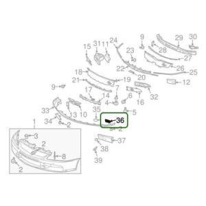 Mitsubishi OEM Front Bumper Cap (LH)