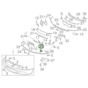Mitsubishi OEM Front Bumper Hole Mesh