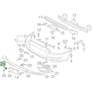 Mitsubishi OEM Front License Plate Mount Grommet