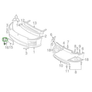 Mitsubishi OEM Front License Plate Mount Screw