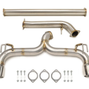 STM Evo X Stainless Cat-Back Dual Exit Exhaust (No Muffler)